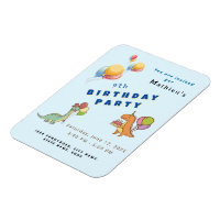 Dinosaur dino party kids birthday blue funny