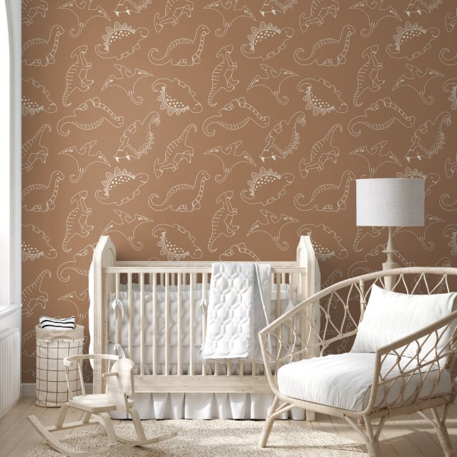 Dinosaur Doodle Sketch Wallpaper (Kids)