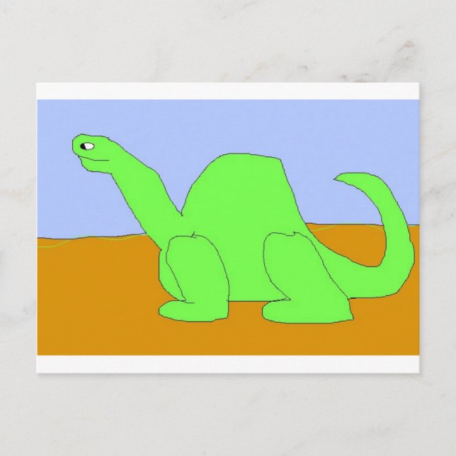 Dinosaur Drawing Postcard (Front)