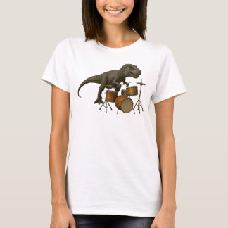 Dinosaur drumming women T-Shirt