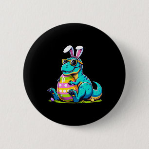Dinosaur Easter Bunny Egg Happy Eastrawr T Rex Kid 2 Inch Round Button