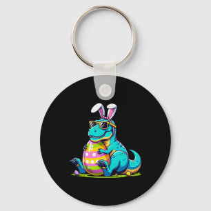 Dinosaur Easter Bunny Egg Happy Eastrawr T Rex Kid Keychain