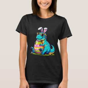 Dinosaur Easter Bunny Egg Happy Eastrawr T Rex Kid T-Shirt