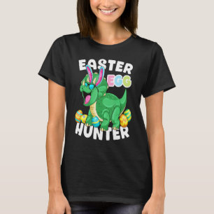 Dinosaur Easter Egg Hunter Triceratops Bunny Egg H T-Shirt