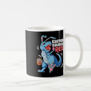 Dinosaur Easter Saurus T Rex Boys Girls Kids Bunny Coffee Mug