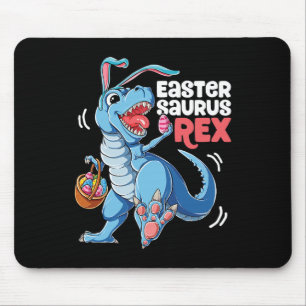 Dinosaur Easter Saurus T Rex Boys Girls Kids Bunny Mouse Pad