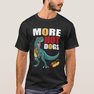 Dinosaur Eating A Hotdog T-Shirt