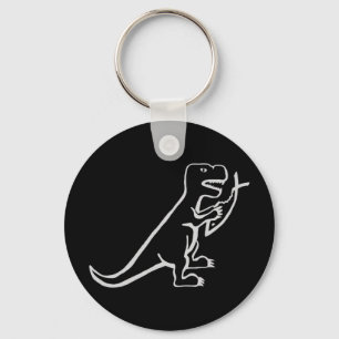 Dinosaur Eating Fish  Keychain