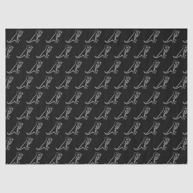 Dinosaur Eating Fish  Tissue Paper (Front)