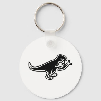Dinosaur Eating Jesus Fish Keychain