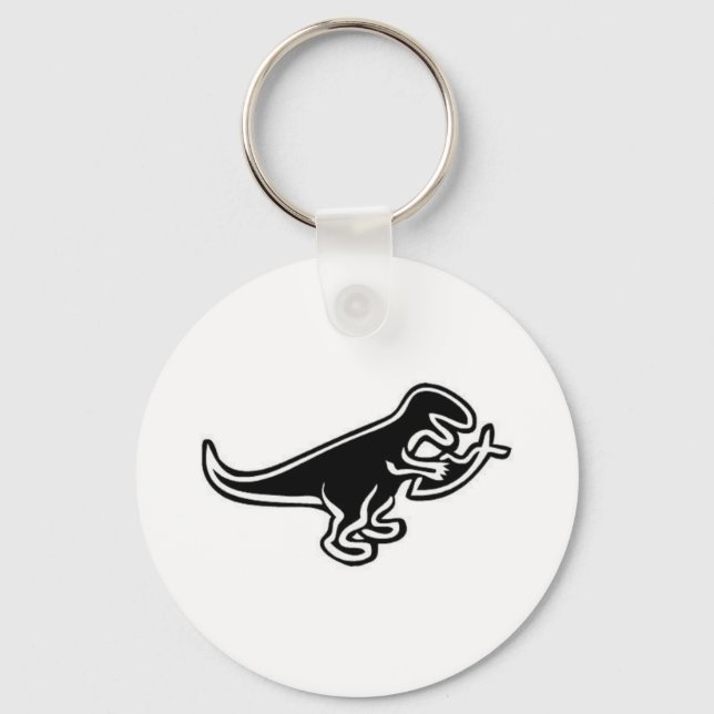 Dinosaur Eating Jesus Fish Keychain (Front)