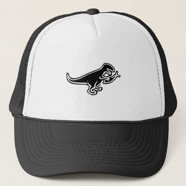 Dinosaur Eating Jesus Fish Trucker Hat (Front)