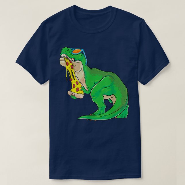 Dinosaur Eating Pizza Pizzasaurus T Rex Men Boys K T-Shirt (Design Front)