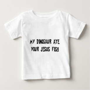 Dinosaur Eats Jesus Fish Baby T-Shirt