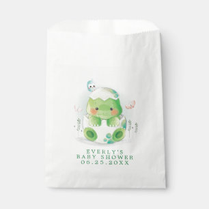 Dinosaur Egg Cute Watercolor Boy Baby Shower Favour Bag