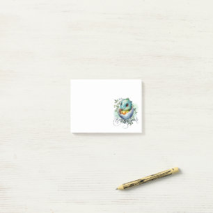 Dinosaur Egg Cute Watercolor Leaves Baby Shower Post-it Notes