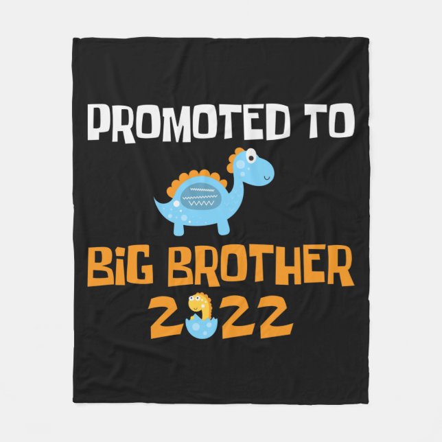 Dinosaur Egg Hatching Promoted To Big Brother Fleece Blanket (Front)
