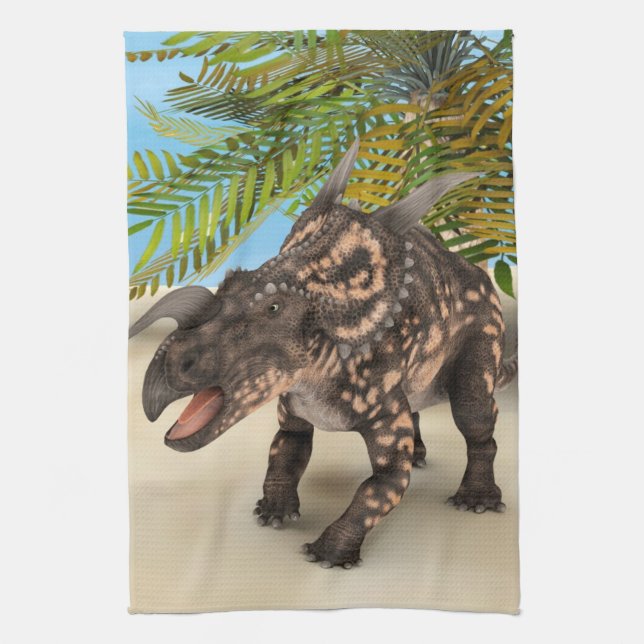 Dinosaur Einiosaurus Kitchen Towel (Vertical)