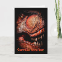 Dinosaur Emerging Out Of The Darkness Birthday Wis