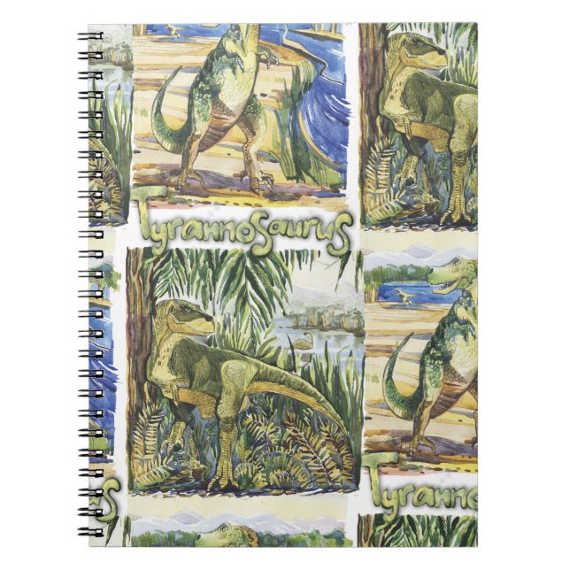 Dinosaur Era: Watercolor Landscape Illustration Notebook (Front)