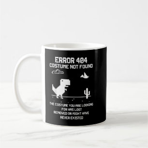 Dinosaur Error 404 Costume Not Found Code Hallowee Coffee Mug