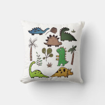 Dinosaur Espèce Cartoon Nursery Enfant Coussin