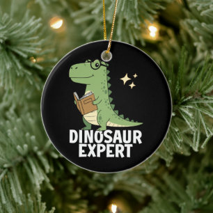 Dinosaur Expert - Cool Science Dino T-rex Lovers Ceramic Ornament