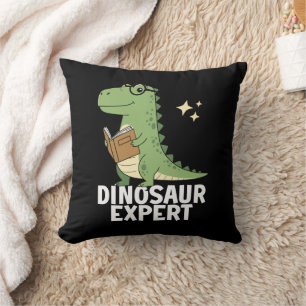 Dinosaur Expert - Cool Science Dino T-rex Lovers Throw Pillow