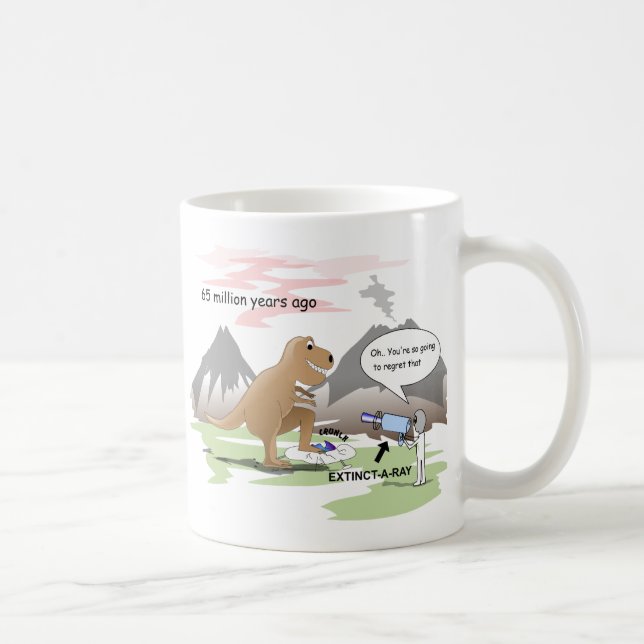 Dinosaur  Extinction Coffee Mug (Right)
