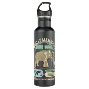 Dinosaur Facts - Woolly Mammoth Science ' Anatomy 710 Ml Water Bottle