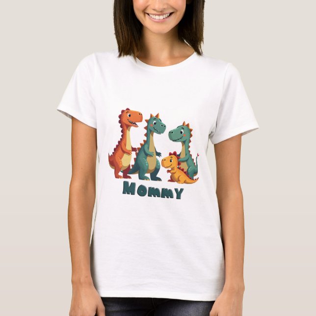Dinosaur Family T-Shirt (mommy) (Front)