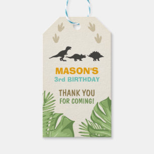 Dinosaur Favour Tags Dinosaur Birthday Party