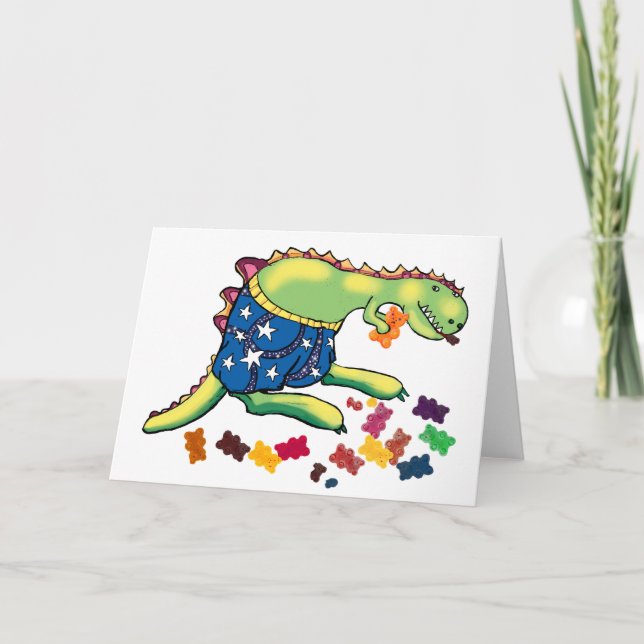 Dinosaur fête carte d'anniversaire ou invitation (Devant)