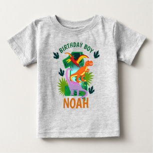 Dinosaur first birthday toddler tshirts