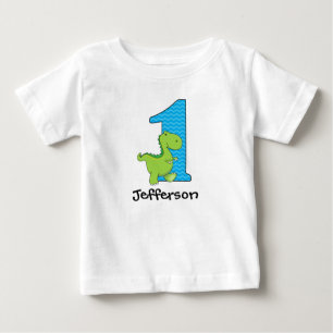 Dinosaur First Birthday Tshirt Personalized