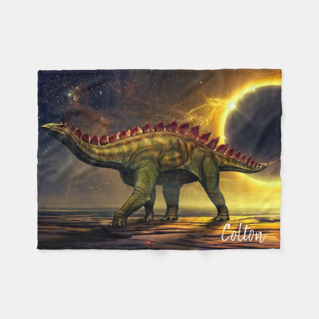 Dinosaur Fleece Blanket (Front (Horizontal))