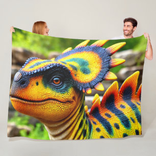 Dinosaur fleece blanket