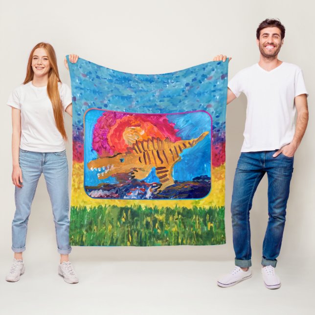 Dinosaur Fleece Blanket (In Situ)