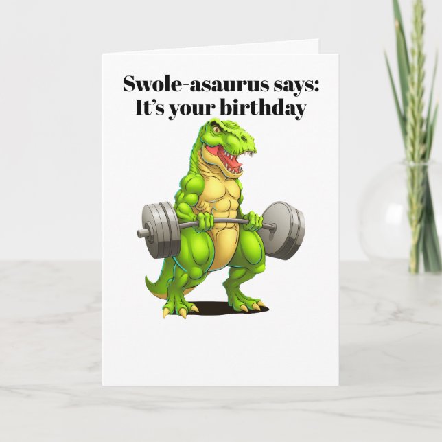 dinosaur Folded Greeting Card (Front)