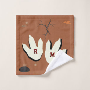 Dinosaur Footprints Wash Cloth