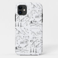 Dinosaur Fossil Bones Pattern