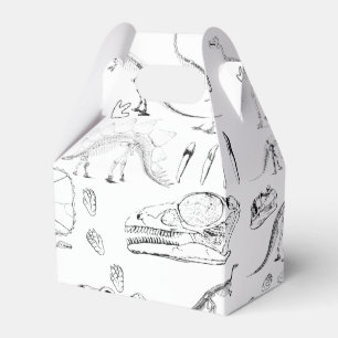 Dinosaur Fossil Bones Pattern Favor Box