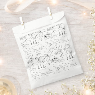Dinosaur Fossil Bones Pattern Favour Bag