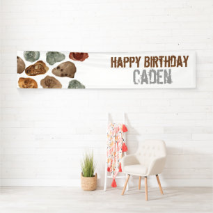 Dinosaur fossil kid party birthday banner