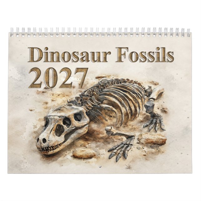 Dinosaur Fossils – Prehistoric Fossil 2027 Calendar (Cover)