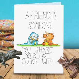 DINOSAUR FRIENDS 2 greeting card by Nicole Janes