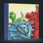 Dinosaur Friends Binder<br><div class="desc">Artist: Jack and Jill | Dinosaurs playing.</div>