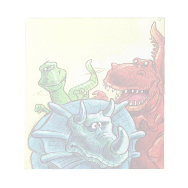 Dinosaur Friends Notepad (Front)