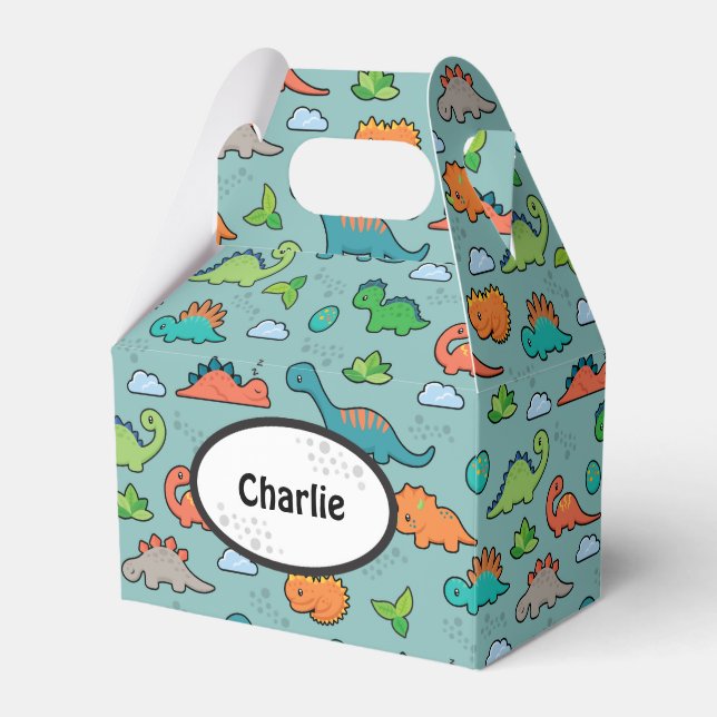 Dinosaur Fun Favor Box (Front Side)