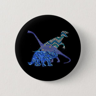 Dinosaur Gang 2 Inch Round Button